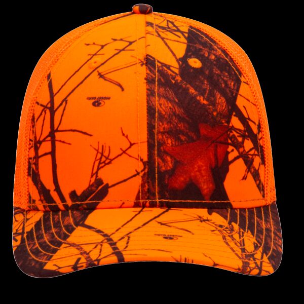 OTTO CAP® Mossy Oak Camouflage 6 Panel Low Profile Mesh Back Trucker Hat Thumbnail