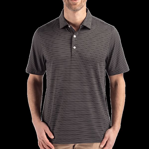 Cutter & Buck Forge Eco Fine Line Stripe Stretch  Recycled Mens Polo Thumbnail