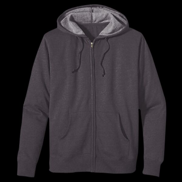 Unisex Heathered Full-Zip Hooded Sweatshirt Thumbnail