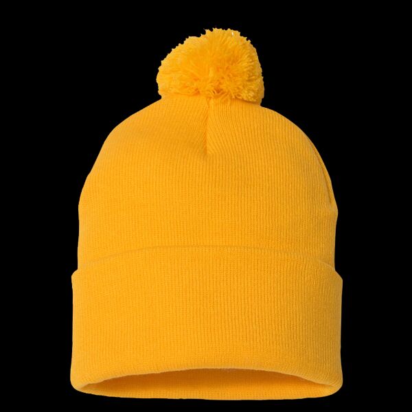 12" Pom-Pom Cuffed Beanie Thumbnail