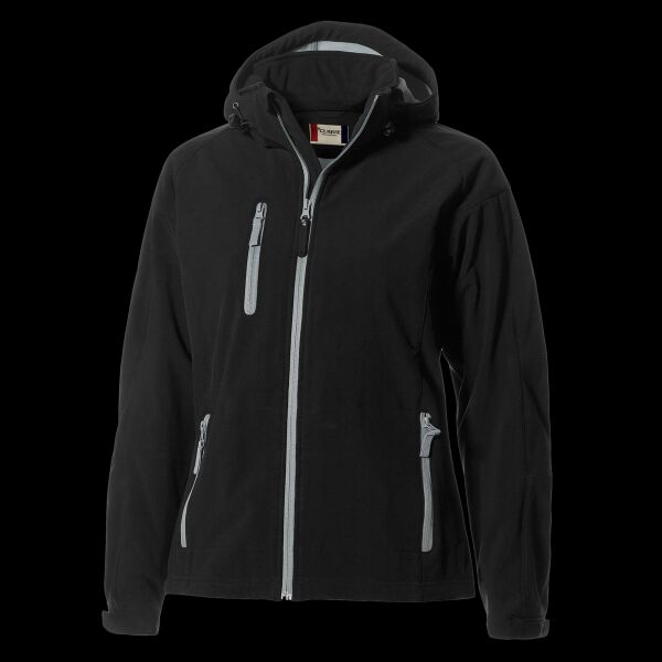 Clique Serac Stretch Softshell Hooded Full Zip Womens Jacket Thumbnail