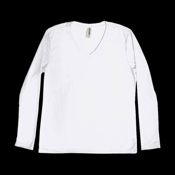 AI302 Women's V-Neck Long Sleeve Expert Tee Thumbnail