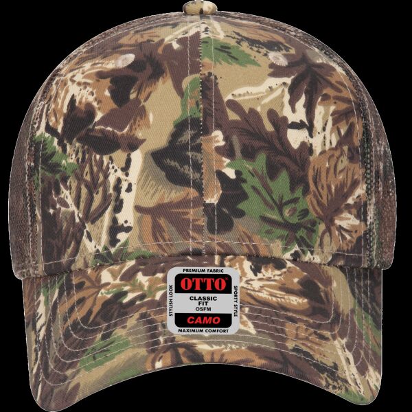 OTTO CAP® Camouflage 6 Panel Low Profile Mesh Back Trucker Hat Thumbnail