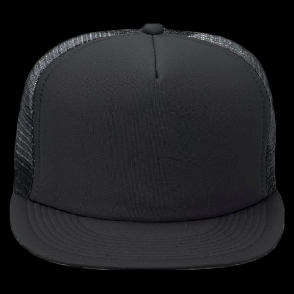 OTTO CAP® "OTTO SNAP" 5 Panel High Crown Mesh Back Trucker Snapback Hat Thumbnail