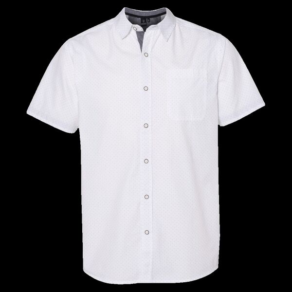 Men's Peached Printed Poplin Short Sleeve Shirt Thumbnail