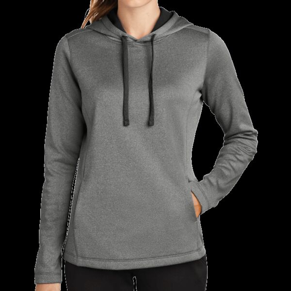 Ladies PosiCharge Heathered Fleece Hoodie Thumbnail
