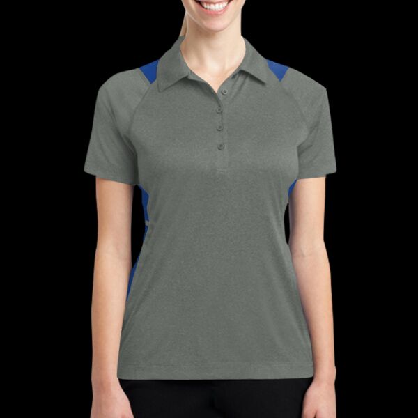 Ladies Heather Colorblock Polo Thumbnail